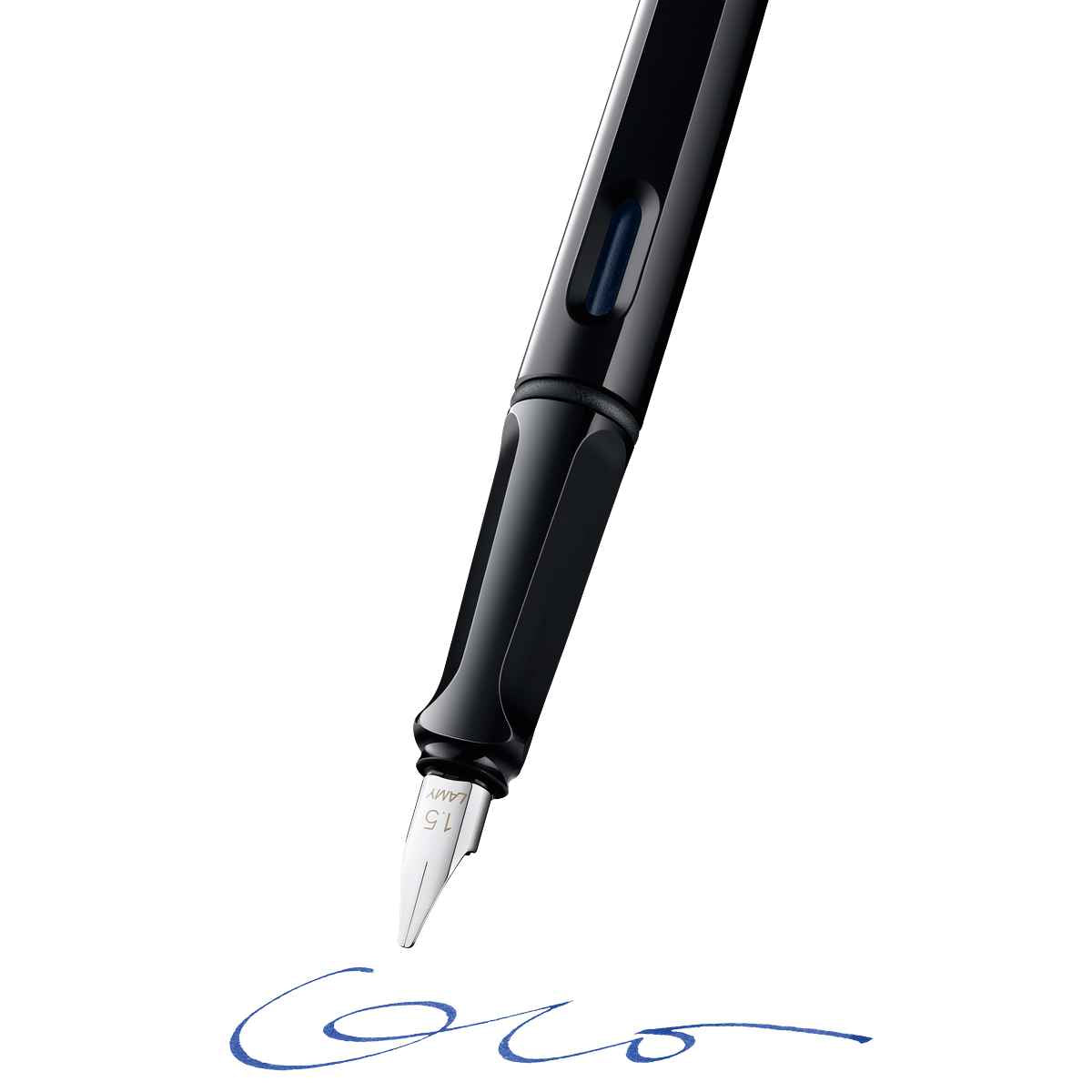 LAMY Füllhalter joy Set 015 1,1mm 1,5mm 1,9mm schwarz hochglänzend mit Patronen