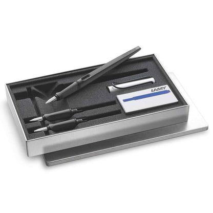 LAMY Füllhalter joy AL Set 011 1,1mm 1,5mm 1,9mm schwarz matt mit Patronen