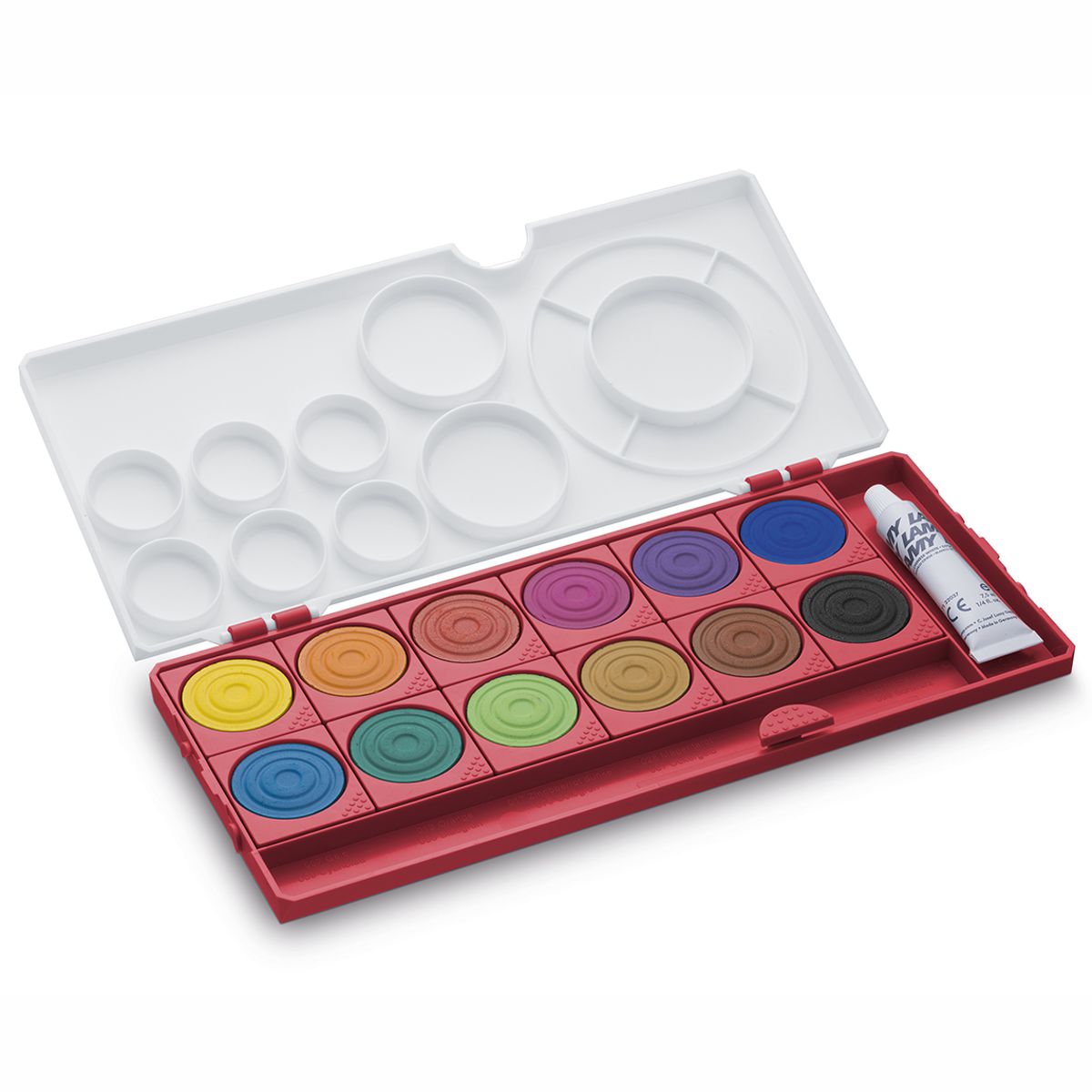 LAMY Deckfarbkasten aquaplus 12 Farben rot