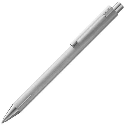 LAMY Kugelschreiber econ 240 Edelstahl brushed Geschenkset mit Echtleder Etui