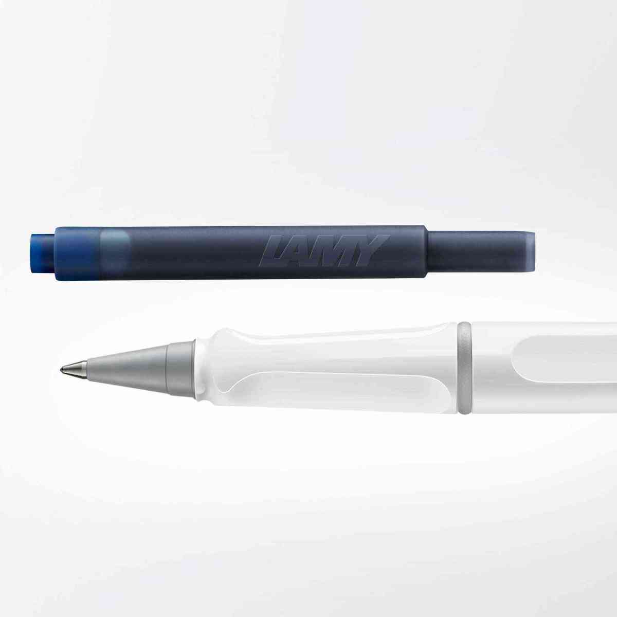 LAMY Tintenroller safari 619 Roll-ink white für Tintenpatrone T10