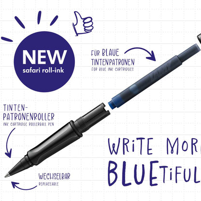 LAMY Tintenroller safari 619 Roll-ink white für Tintenpatrone T10