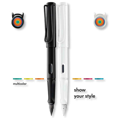 LAMY Safari Füllhalter Set Multicolor Feder M | 2 Stück Füllhalter schwarz + weiß