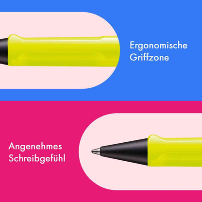 LAMY Kugelschreiber safari 2C8 neonyellow Mine M16 M schwarz