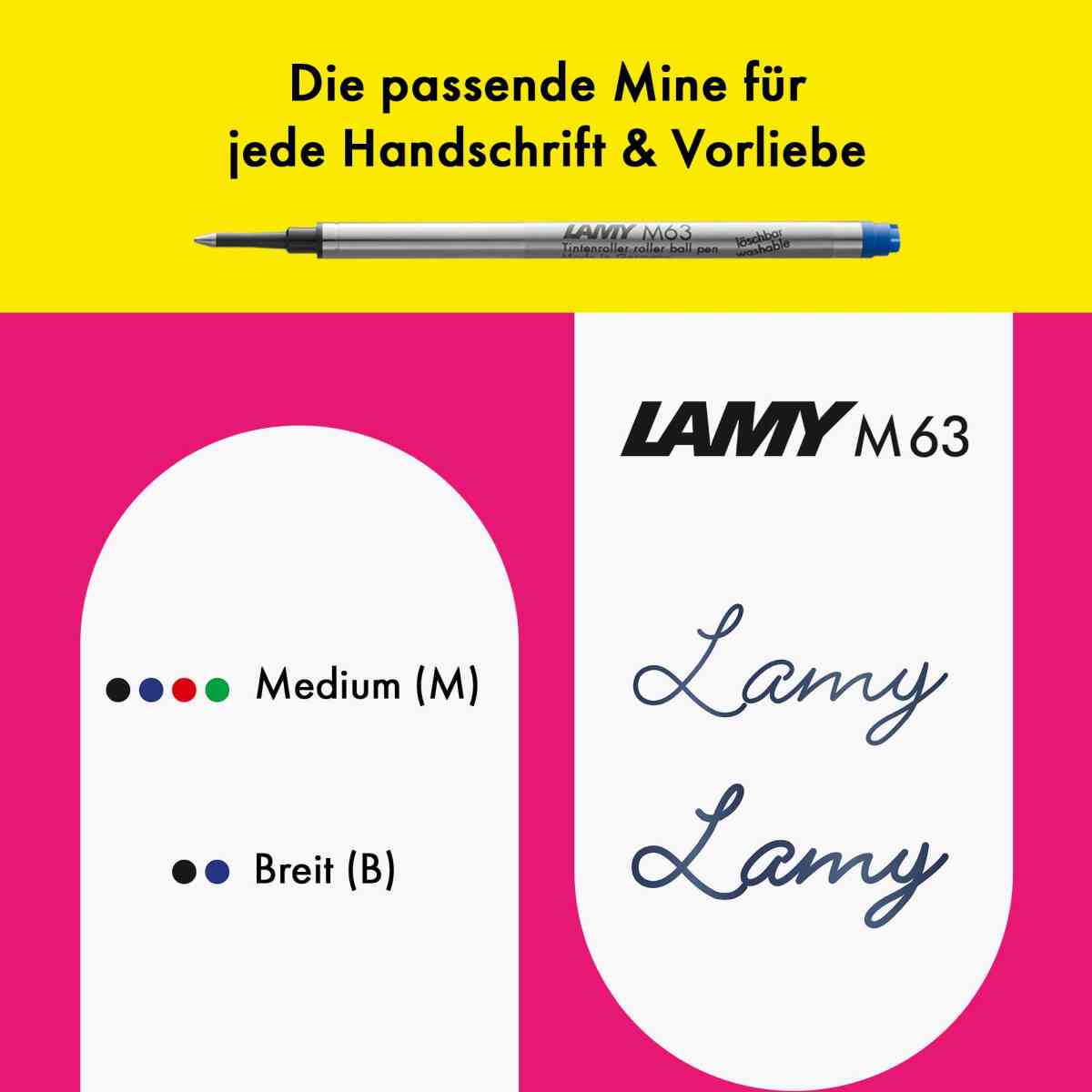 LAMY Tintenroller safari 3C9 neonpink M63 M black