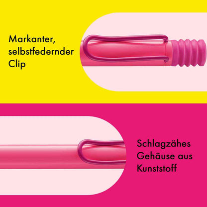 LAMY Kugelschreiber safari 2C9 neonpink Mine M16 M schwarz