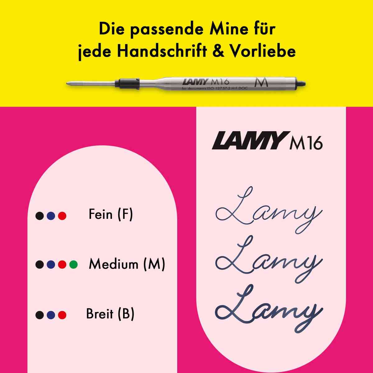 LAMY Kugelschreiber safari 2C9 neonpink Mine M16 M schwarz