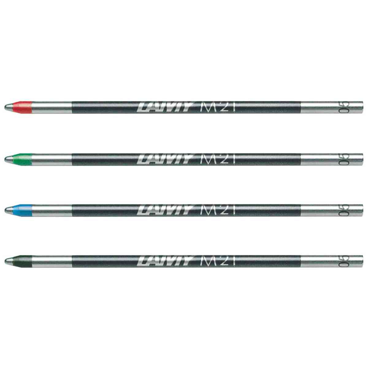 LAMY Kugelschreibermine M21 Set rot, grün, blau, schwarz