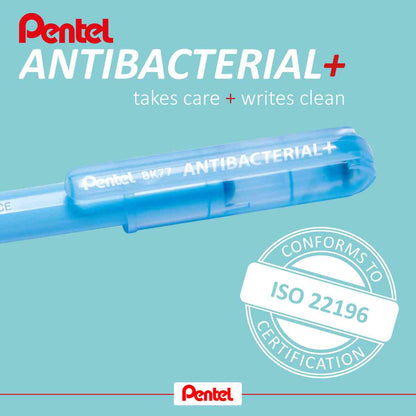 PENTEL Kugelschreiber BK77AB-C Antibacterial+ 0,35mm blau