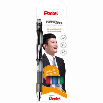 PENTEL Liquid Gelschreiber 07 EnerGel BL77 | 4 Farben classic