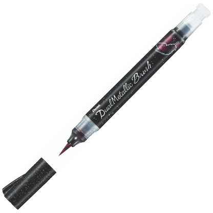 PENTEL Brushpen Dual Metallic XGFH-DAX schwarz + rot met.