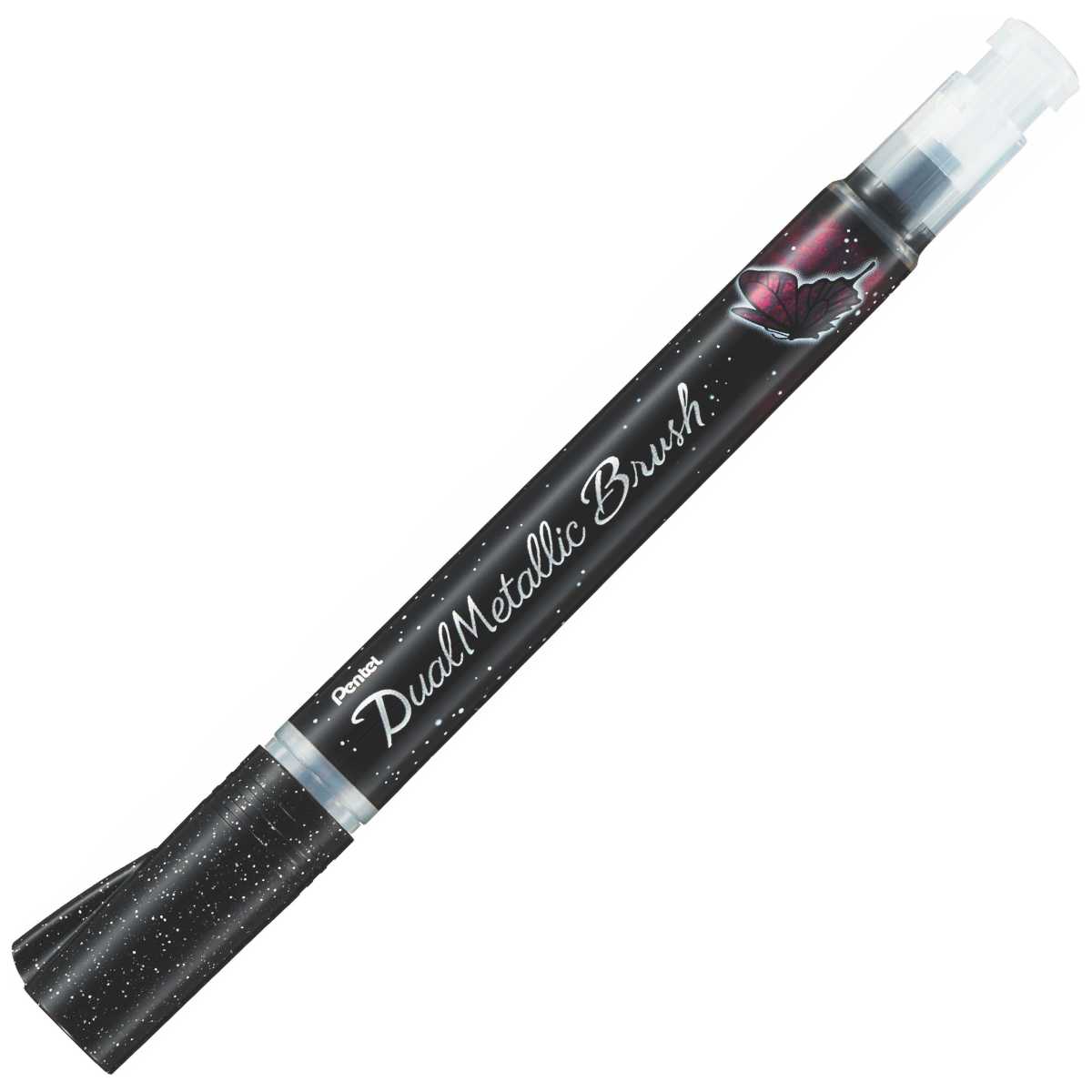 PENTEL Brushpen Dual Metallic XGFH-DAX schwarz + rot met.
