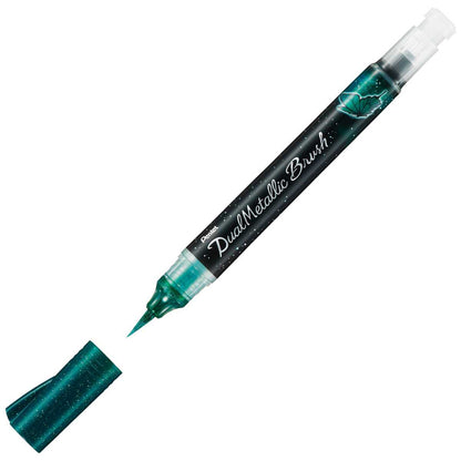 PENTEL Brushpen Dual Metallic XGFH-DDX grün + blau metallic