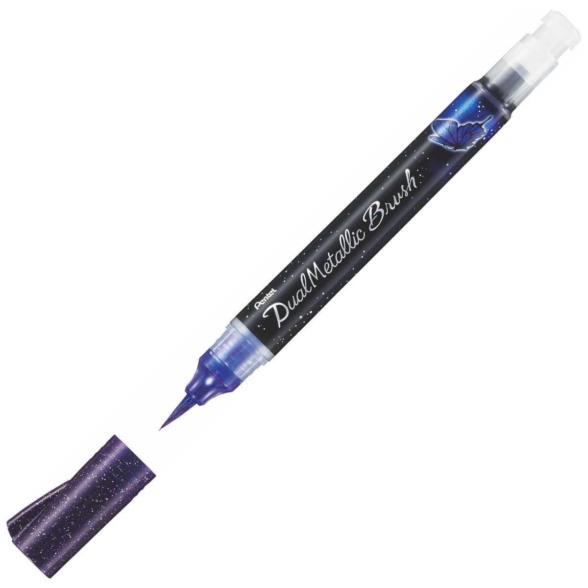PENTEL Brushpen Dual Metallic XGFH-DVX violet + blau met.