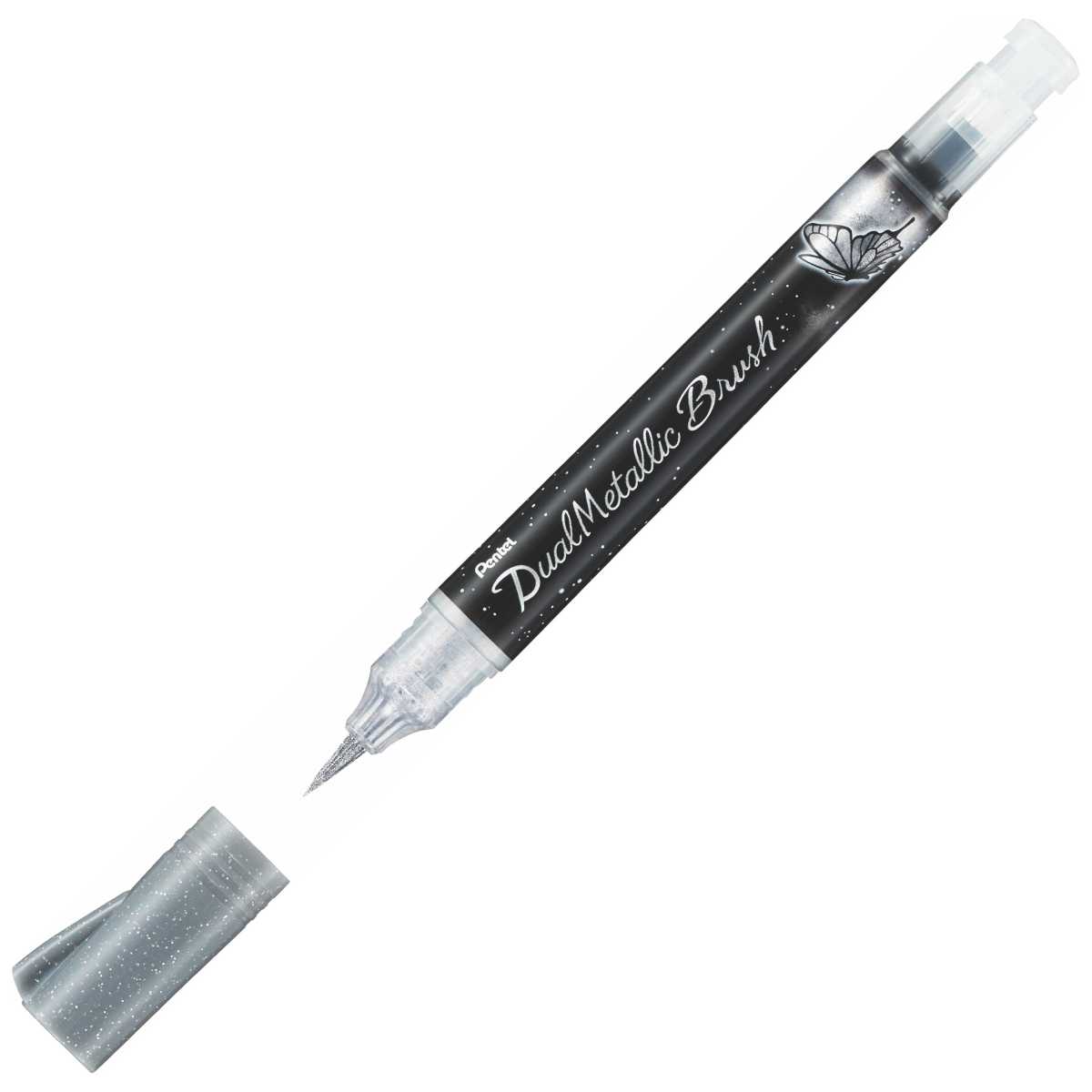 PENTEL Brushpen Dual Metallic XGFH-DZX silber