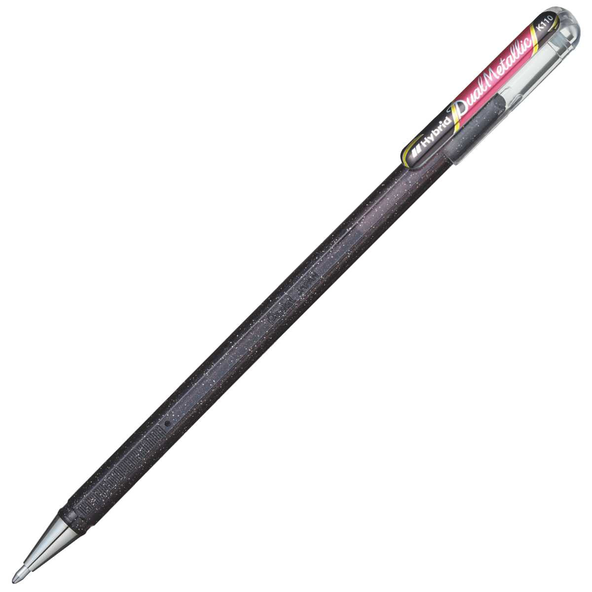 PENTEL Geltintenroller Glitter Dual Metallic 0,5mm schwarz + rot