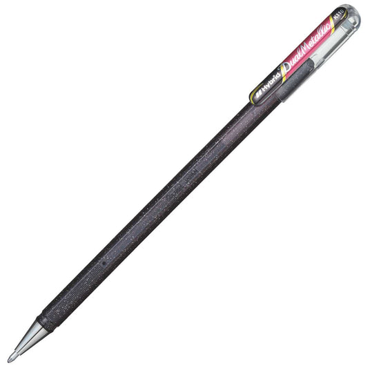 PENTEL Geltintenroller Glitter Dual Metallic 0,5mm schwarz + rot