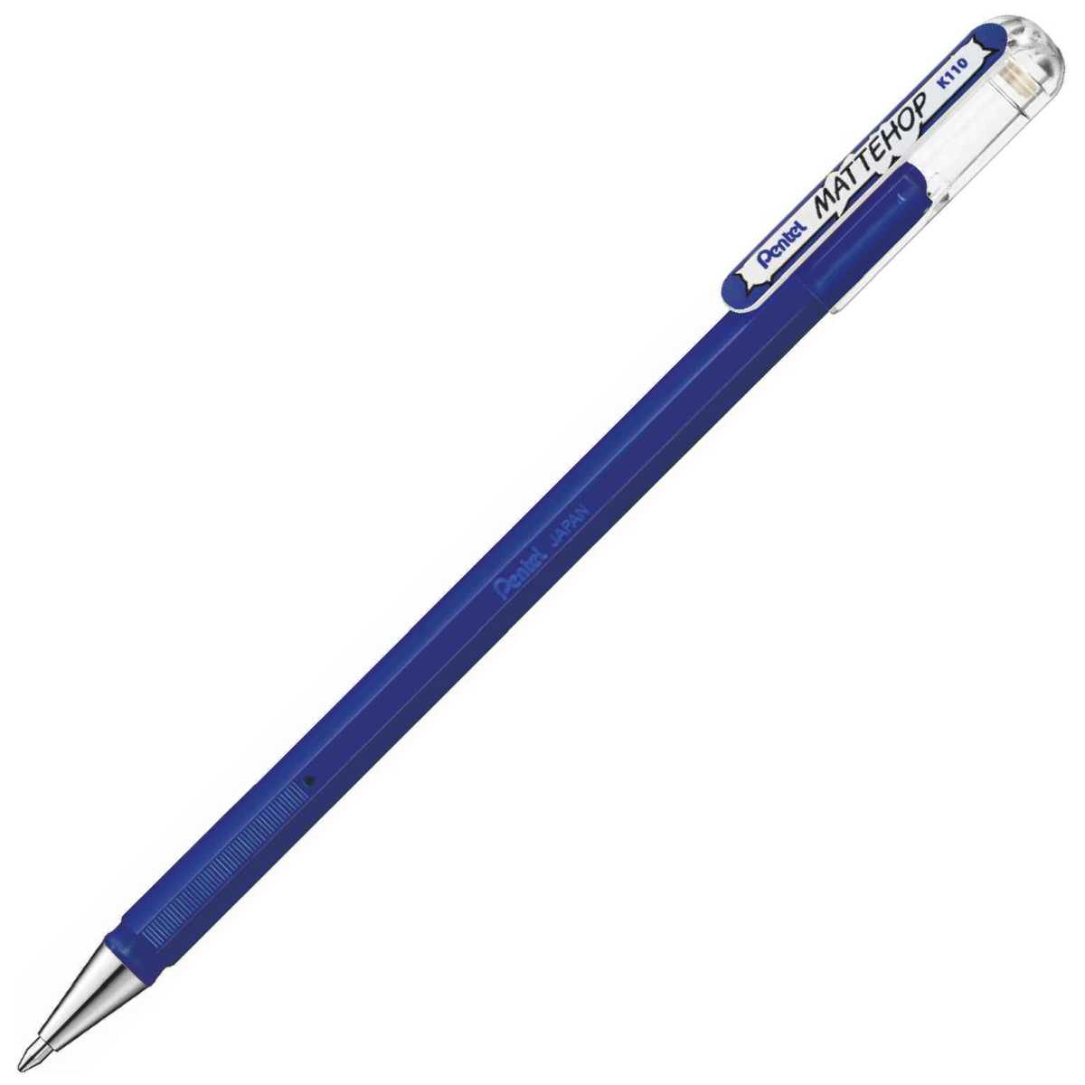 PENTEL Gel-Tintenroller K110 Mattehop 0,5mm blau