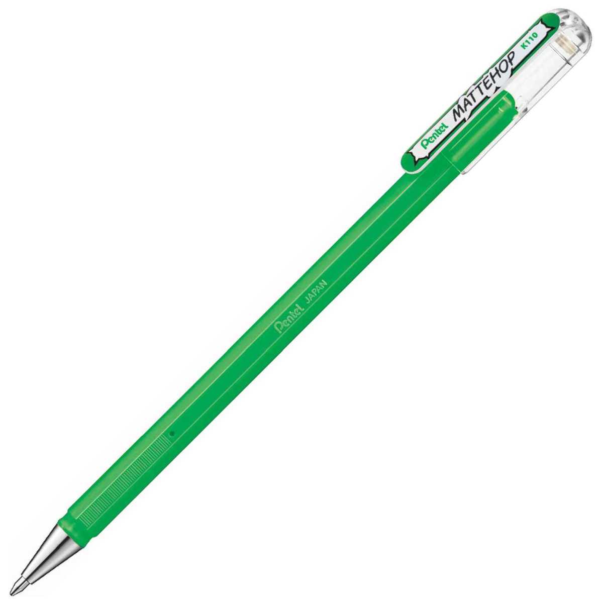PENTEL Gel-Tintenroller K110 Mattehop 0,5mm grün