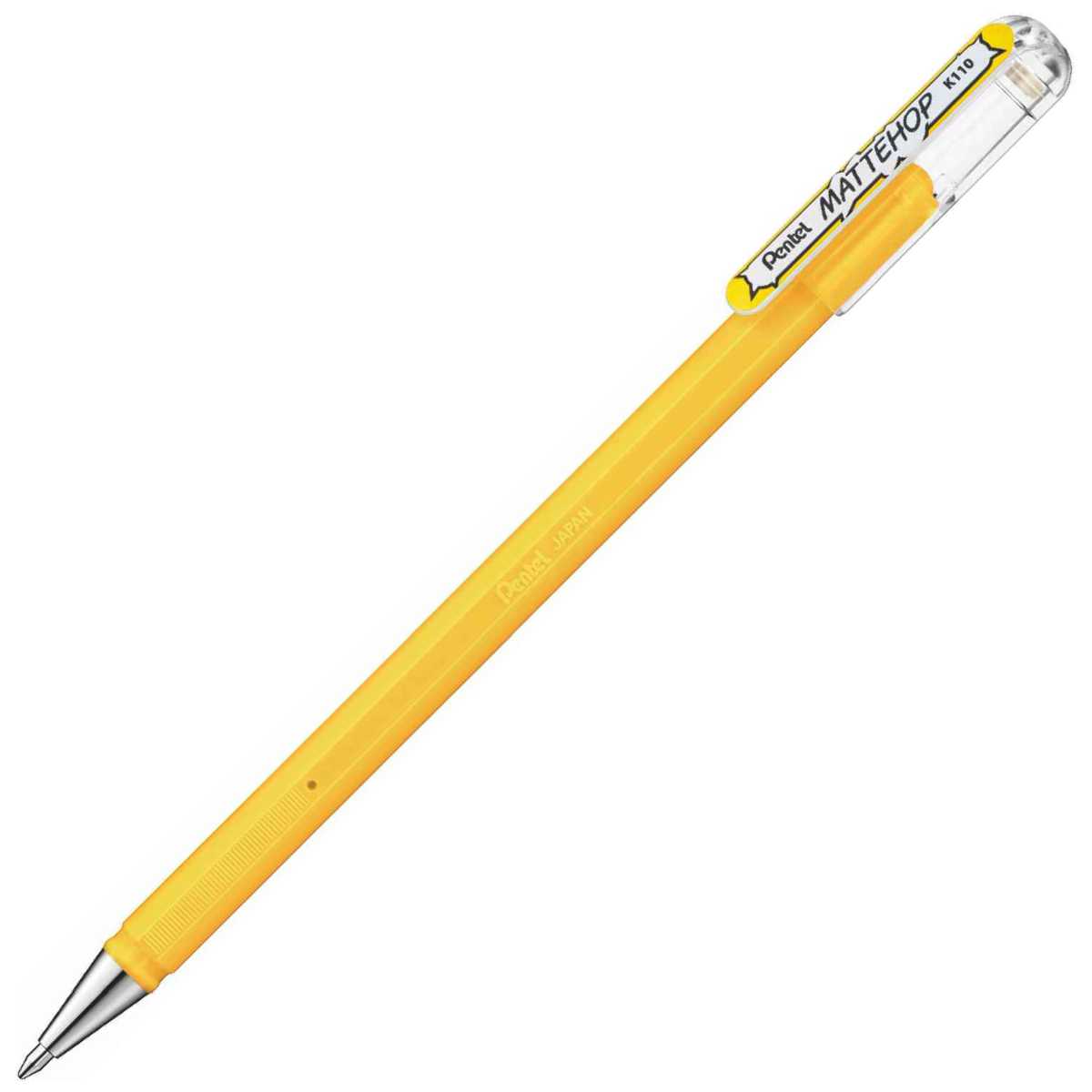 PENTEL Gel-Tintenroller K110 Mattehop 0,5mm gelb