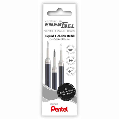 PENTEL EnerGel Nachfüllmine LR7-3B 0,35mm schwarz 3 Stück