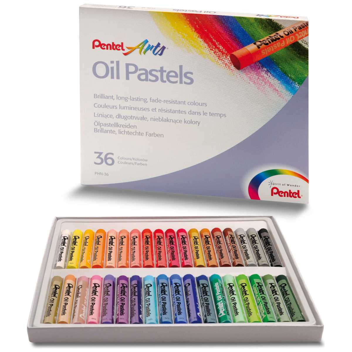 PENTEL Ölpastellkreide PHN-36 PentelARTS im Etui 36 Stück