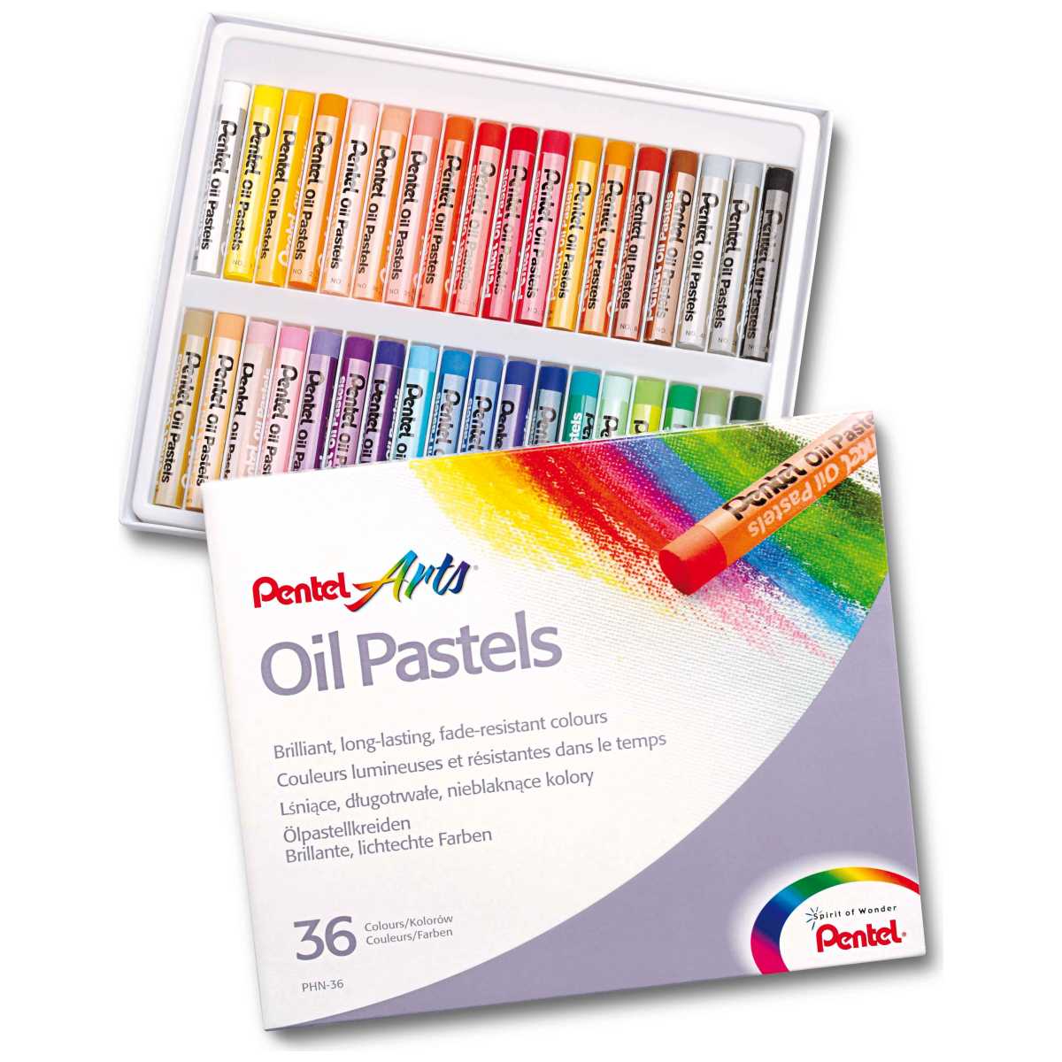 PENTEL Ölpastellkreide PHN-36 PentelARTS im Etui 36 Stück
