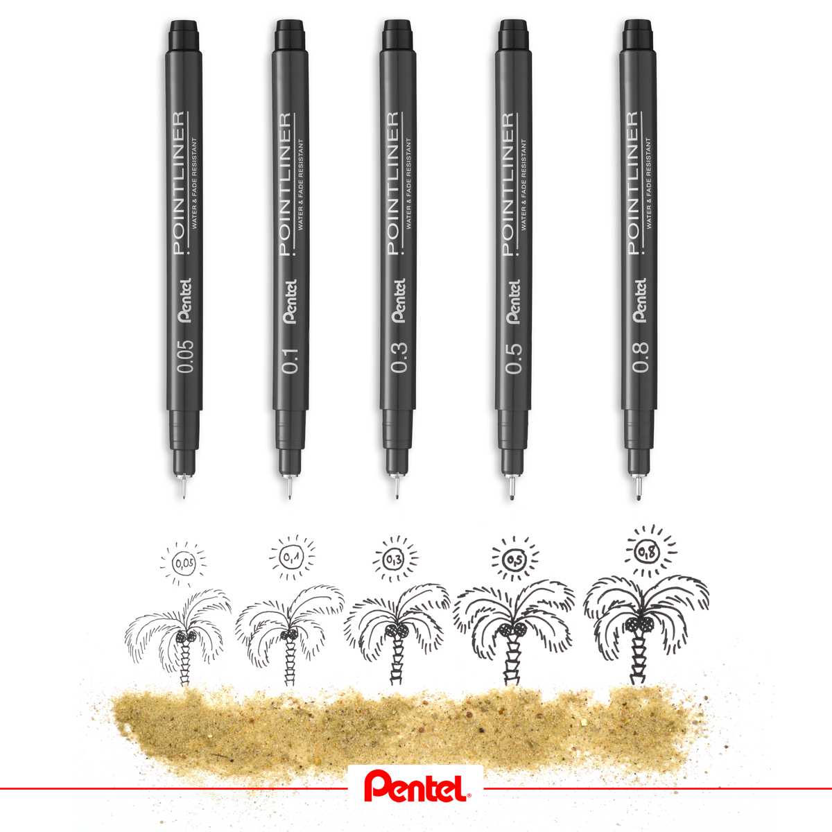PENTEL Pigmentliner S20P 0,05mm schwarz