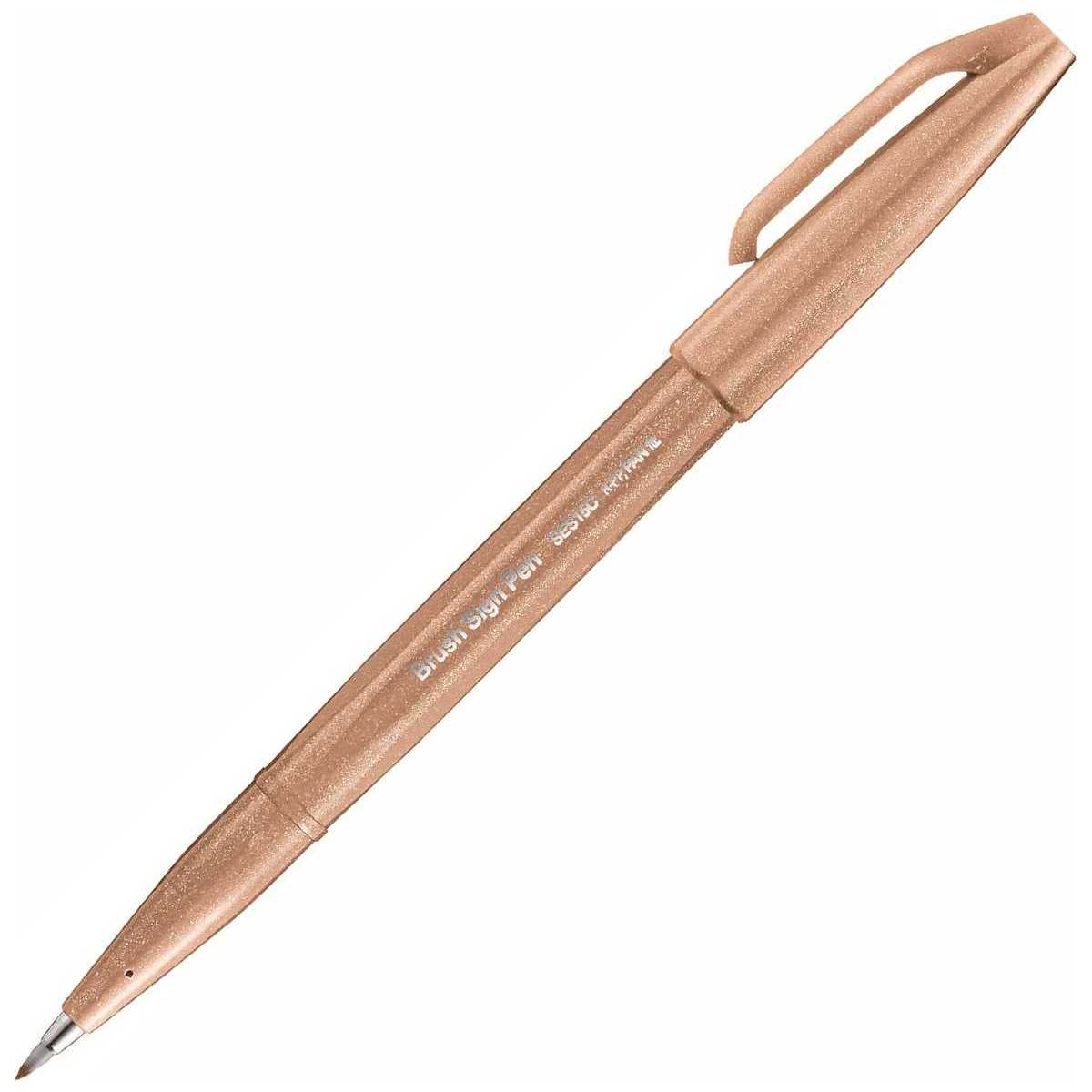 PENTEL Faserschreiber Sign Pen Brush 0,2 - 2,0mm hellbraun