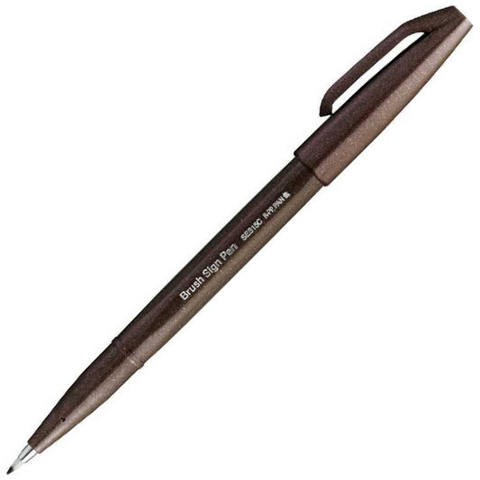 PENTEL Faserschreiber Sign Pen Brush 0,2 - 2,0mm dunkelbraun