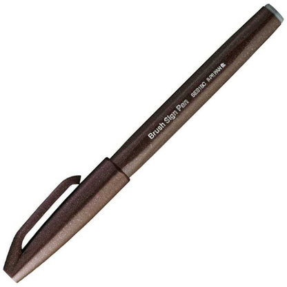PENTEL Faserschreiber Sign Pen Brush 0,2 - 2,0mm dunkelbraun