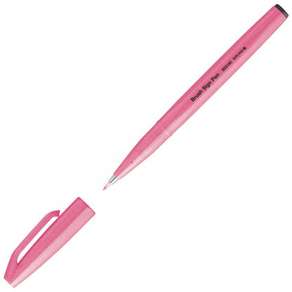 PENTEL Faserschreiber Sign Pen Brush 0,2 - 2,0mm neon-rosa
