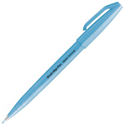 PENTEL Faserschreiber Sign Pen Brush 0,2 - 2,0mm neon-blau