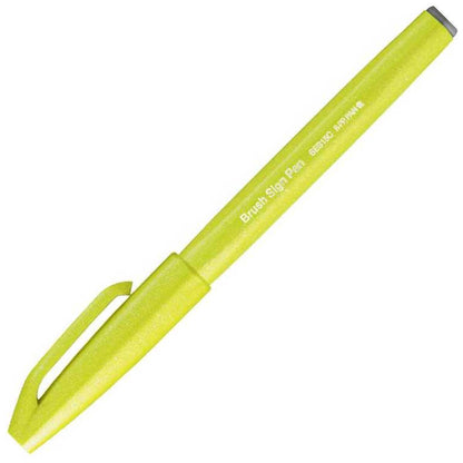 PENTEL Faserschreiber Sign Pen Brush 0,2 - 2,0mm limonengrün