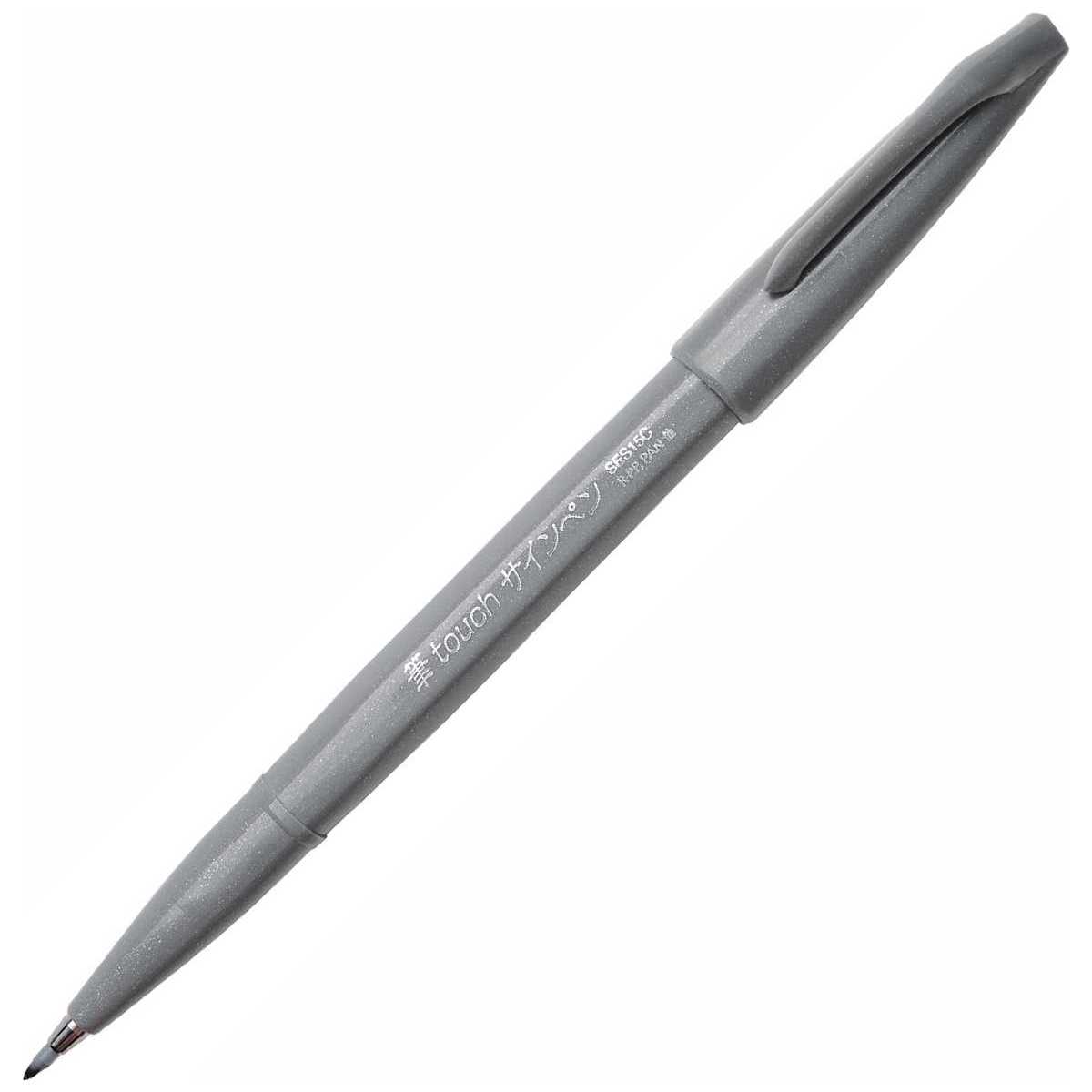 PENTEL Faserschreiber Sign Pen Brush 0,2 - 2,0mm grau