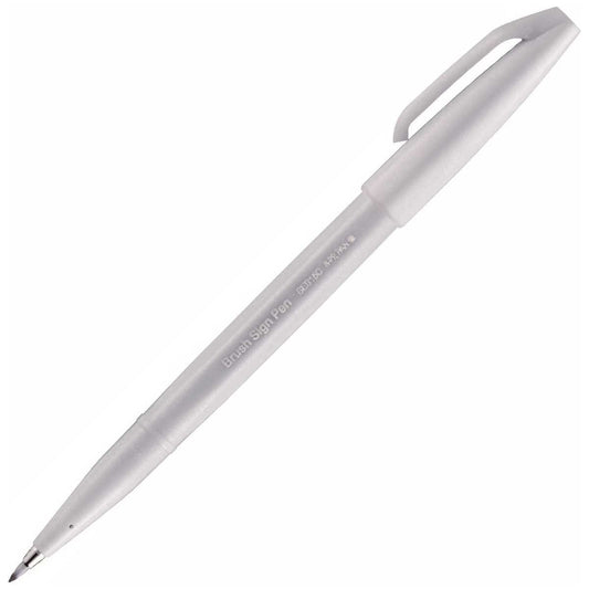 PENTEL Faserschreiber Sign Pen Brush 0,2 - 2,0mm hellgrau