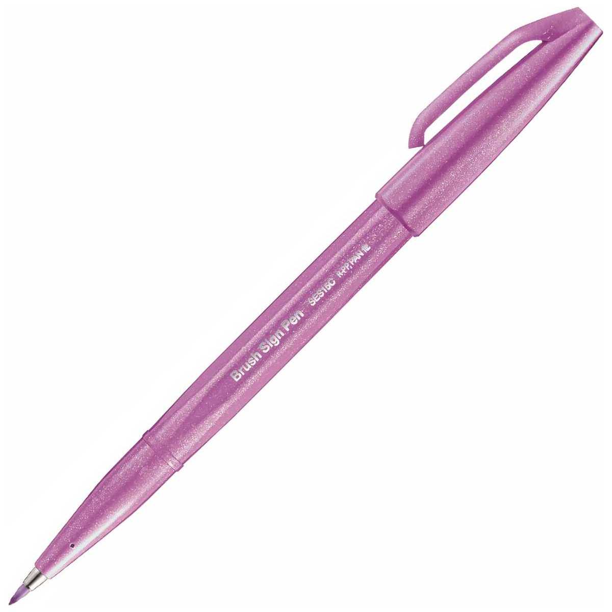 PENTEL Faserschreiber Sign Pen Brush 0,2 - 2,0mm pinklila