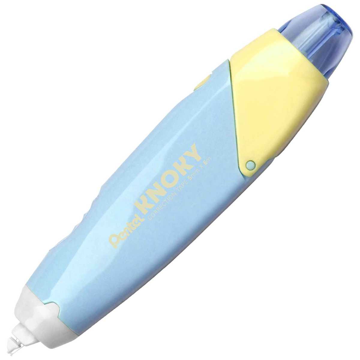 PENTEL Korrekturroller mit Druckmechanik 5mm x 6m nachfüllbar hellblau / gelb