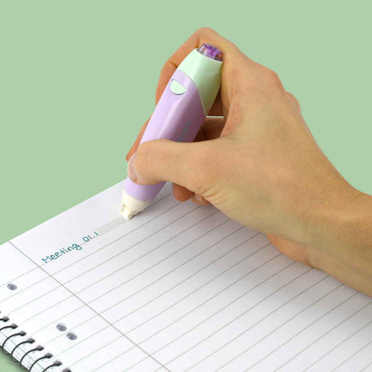 PENTEL Korrekturroller mit Druckmechanik 5mm x 6m nachfüllbar violett / hellgrün