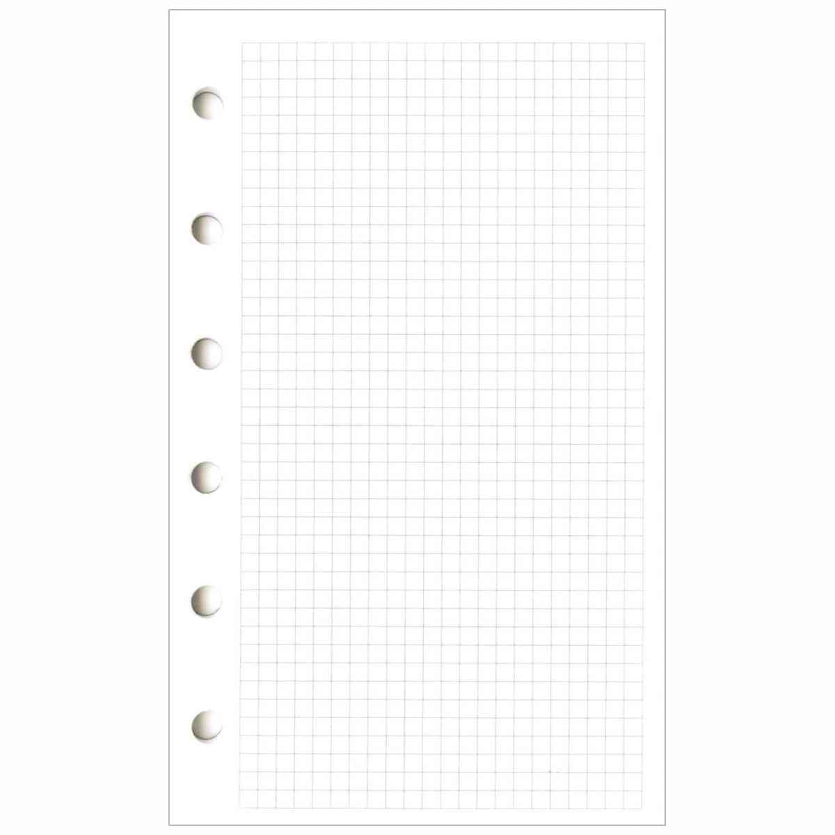 ECOBRA Notizeinlagen A7 Mini+ 3mm kariert 50 Blatt 76x127mm