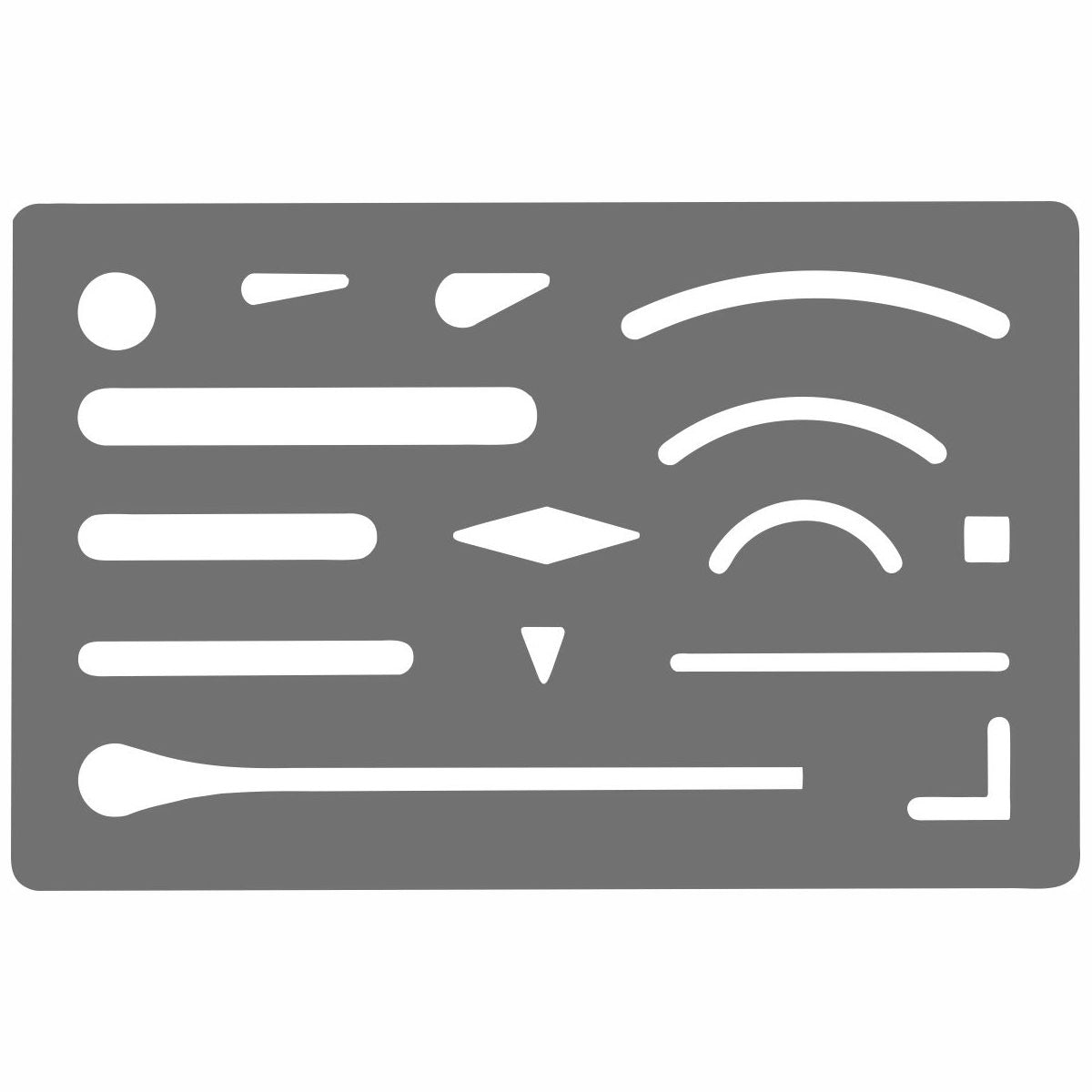 ECOBRA Radierschablone 760200 aus Edelstahl