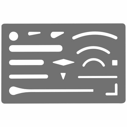ECOBRA Radierschablone 760200 aus Edelstahl