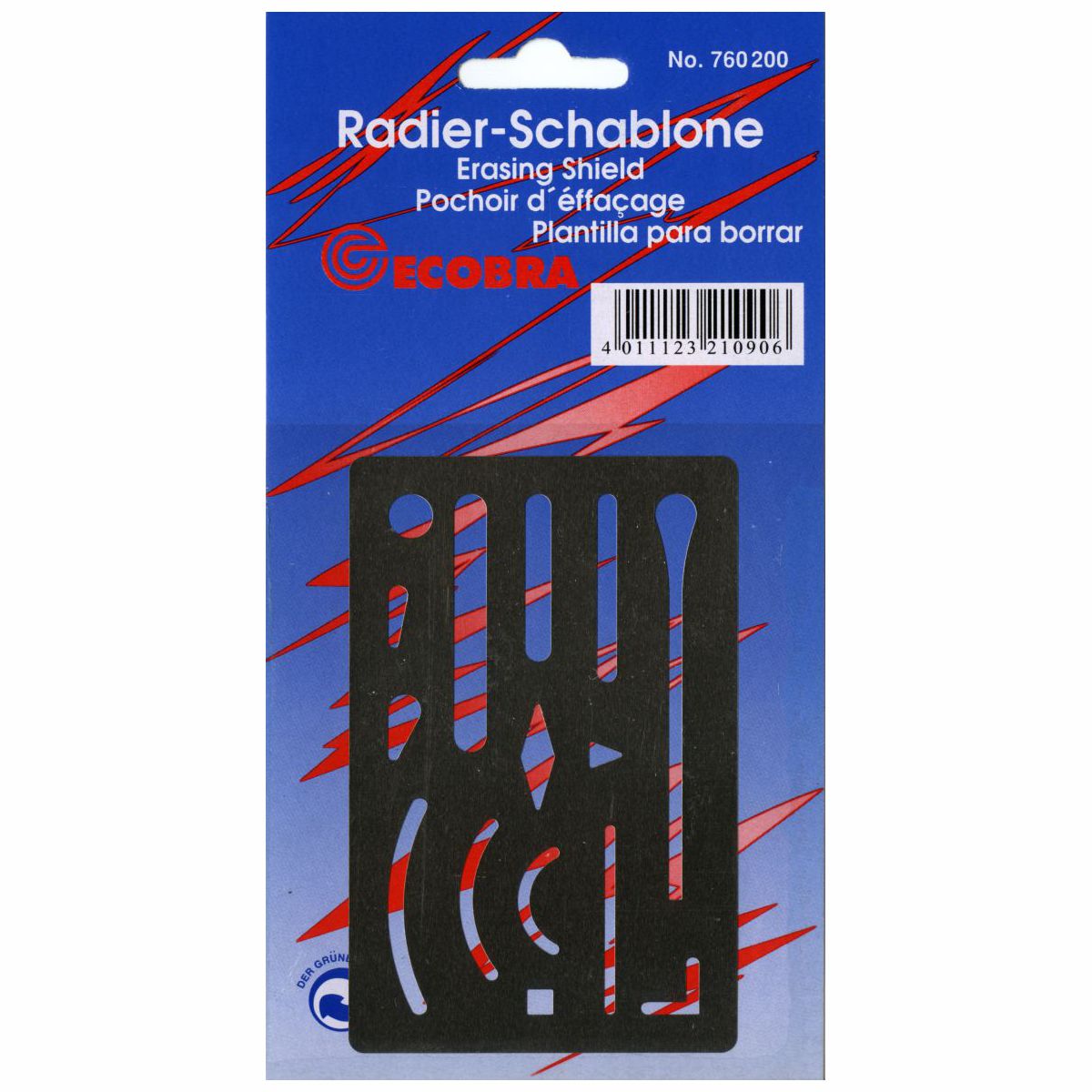 ECOBRA Radierschablone 760200 aus Edelstahl