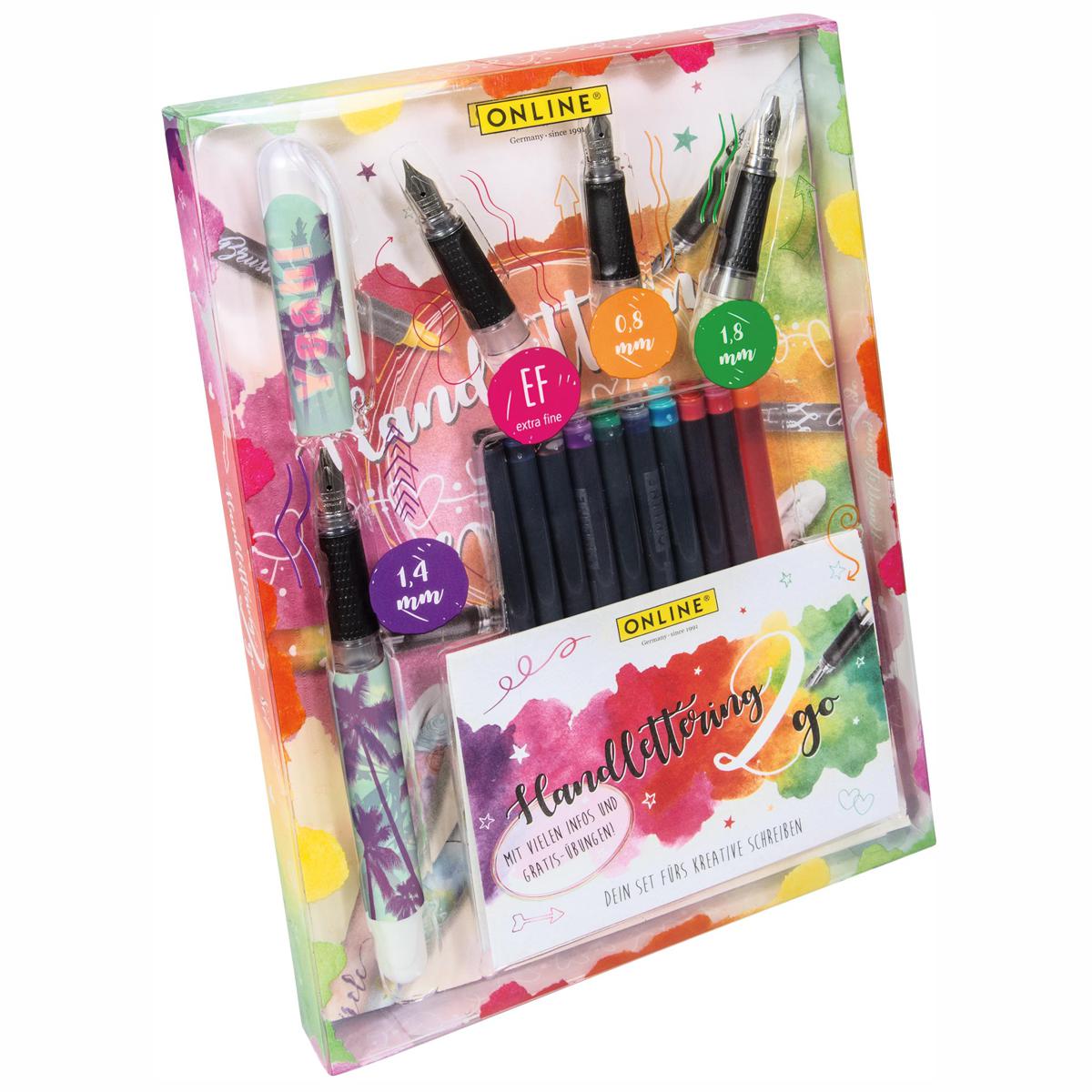 ONLINE BestWriter II Handlettering Set Tropical B. EF / 0,8 / 1,4 / 1,8 + 10 Tintenpatronen