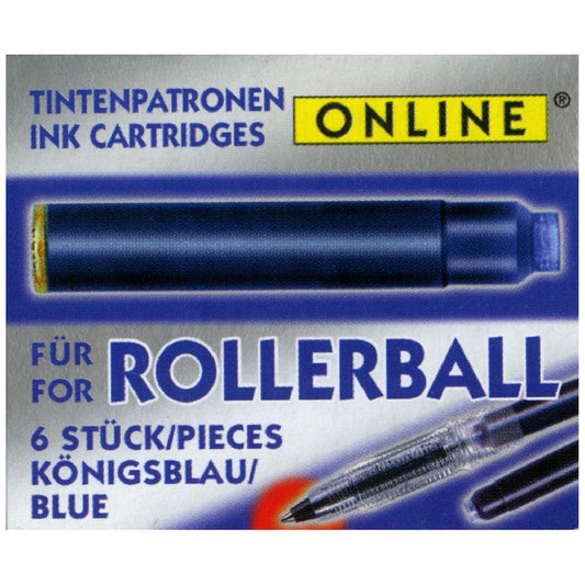 ONLINE Rollerball-Tinte kurz königsblau 6 Stück