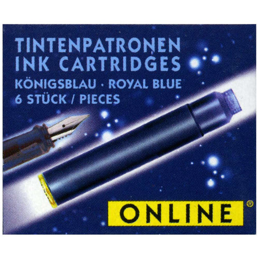 ONLINE Tintenpatronen kurz königsblau 6 Stück