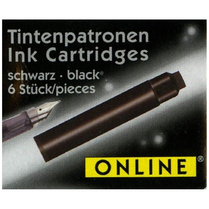 ONLINE Tintenpatronen kurz schwarz 6 Stück