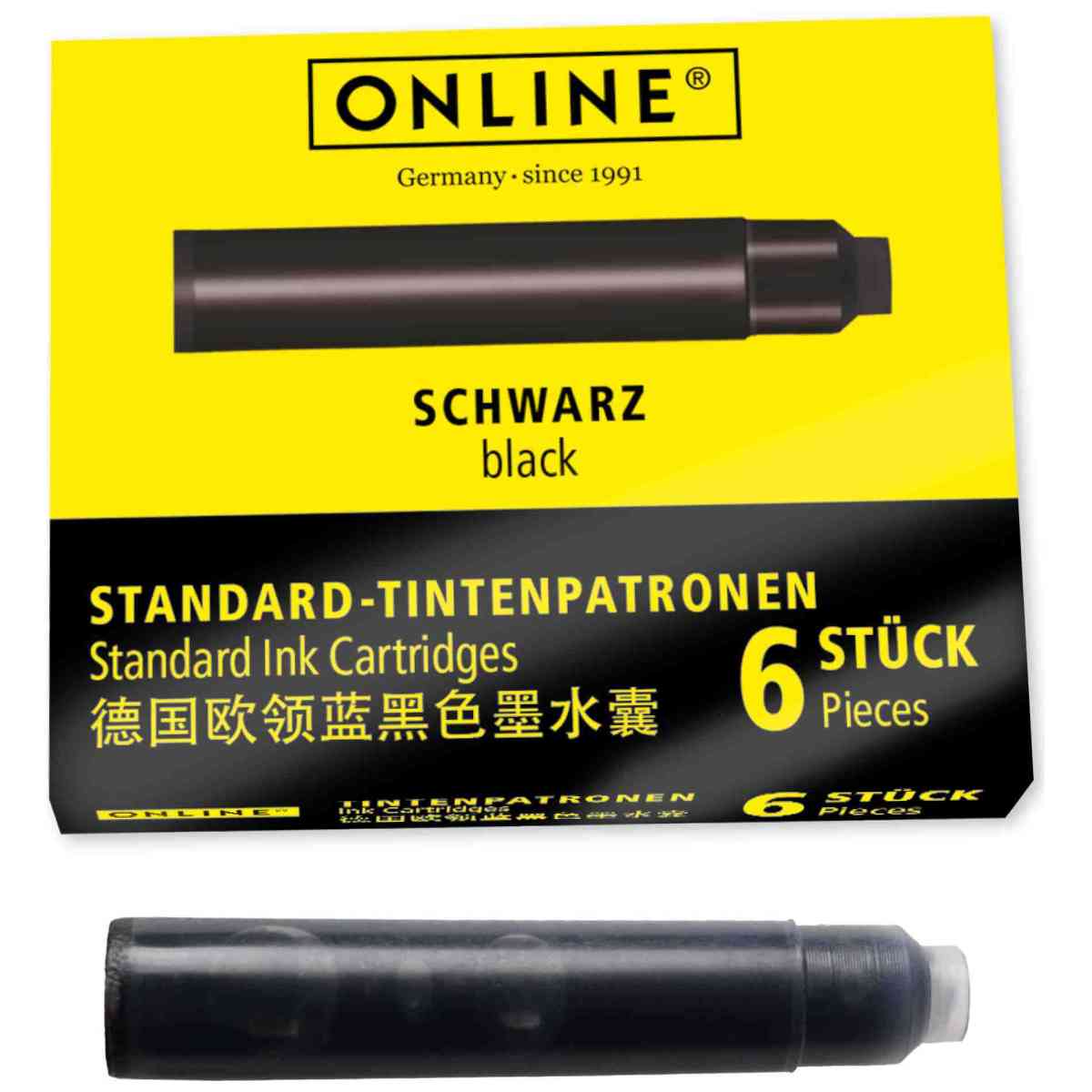 ONLINE Tintenpatronen kurz schwarz 6 Stück