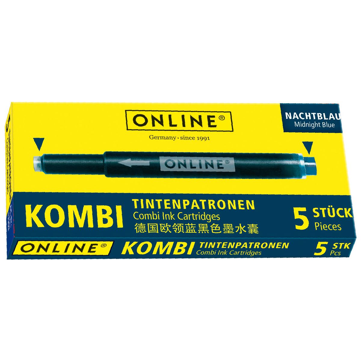 ONLINE Kombi Tintenpatrone nachtblau 5 Stück