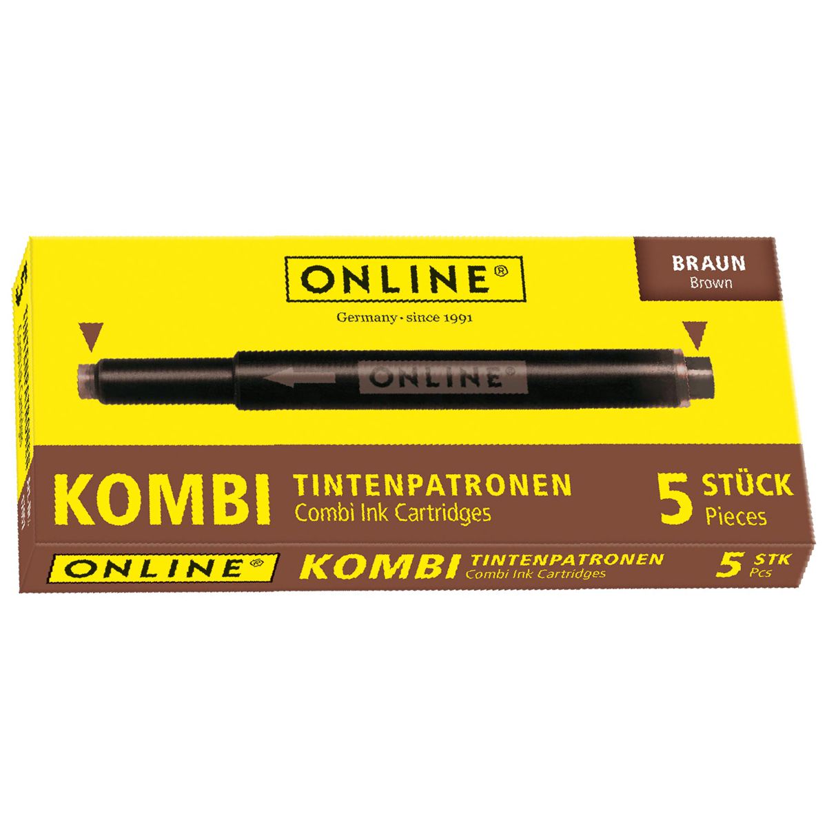 ONLINE Kombi Tintenpatrone braun 5 Stück